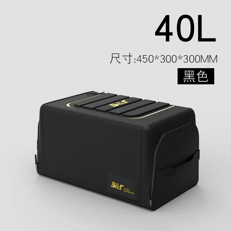 30L-70L Car Luggage Storage Box – Large Capacity Multi-Functional Tool Storage Bag | Oxford Foldable Emergency Storage Box for Car Organization