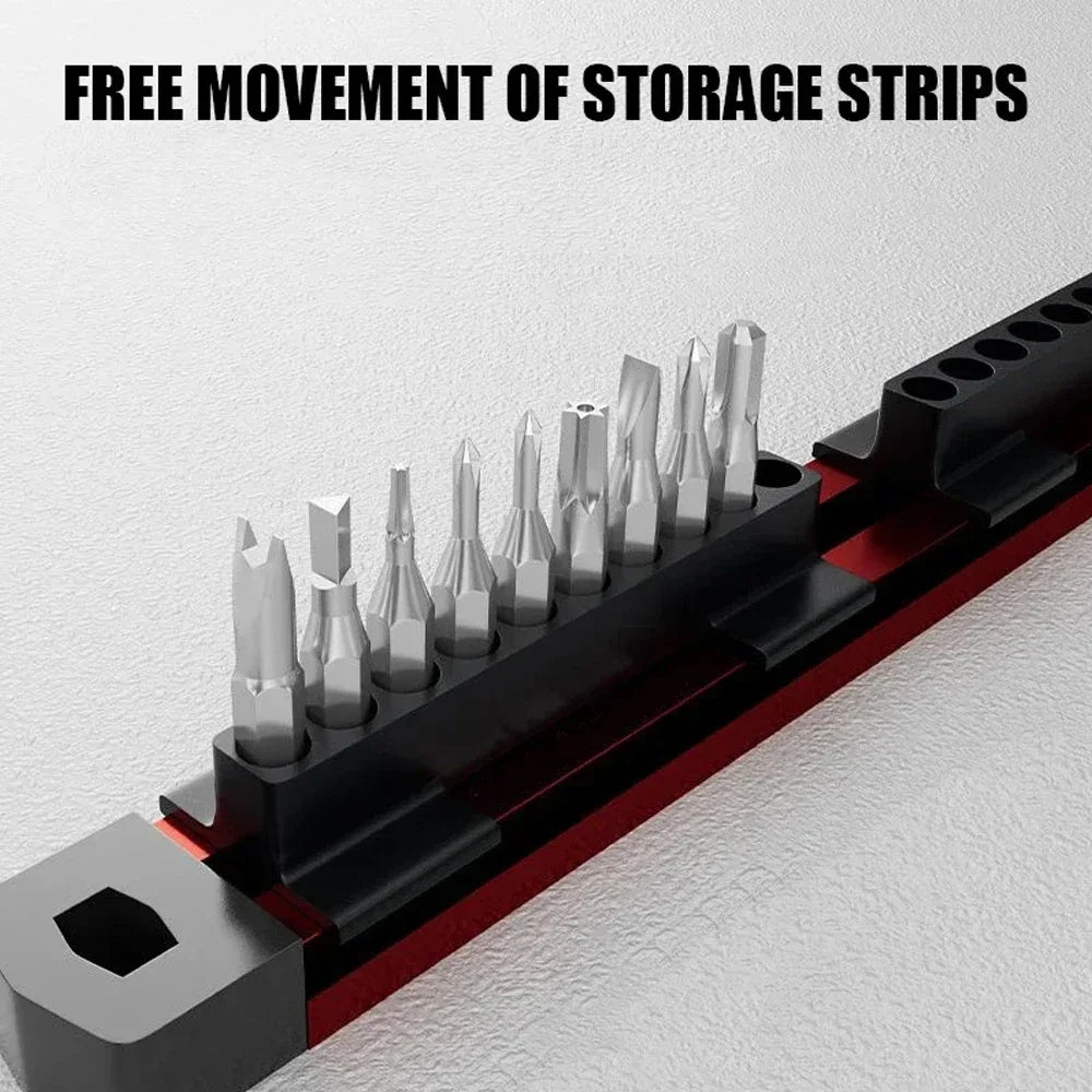 Magnetic Screwdriver Bit Holder – 40-Slot Tool Organizer for DIY, Electrician, Workshop & Garage Storage