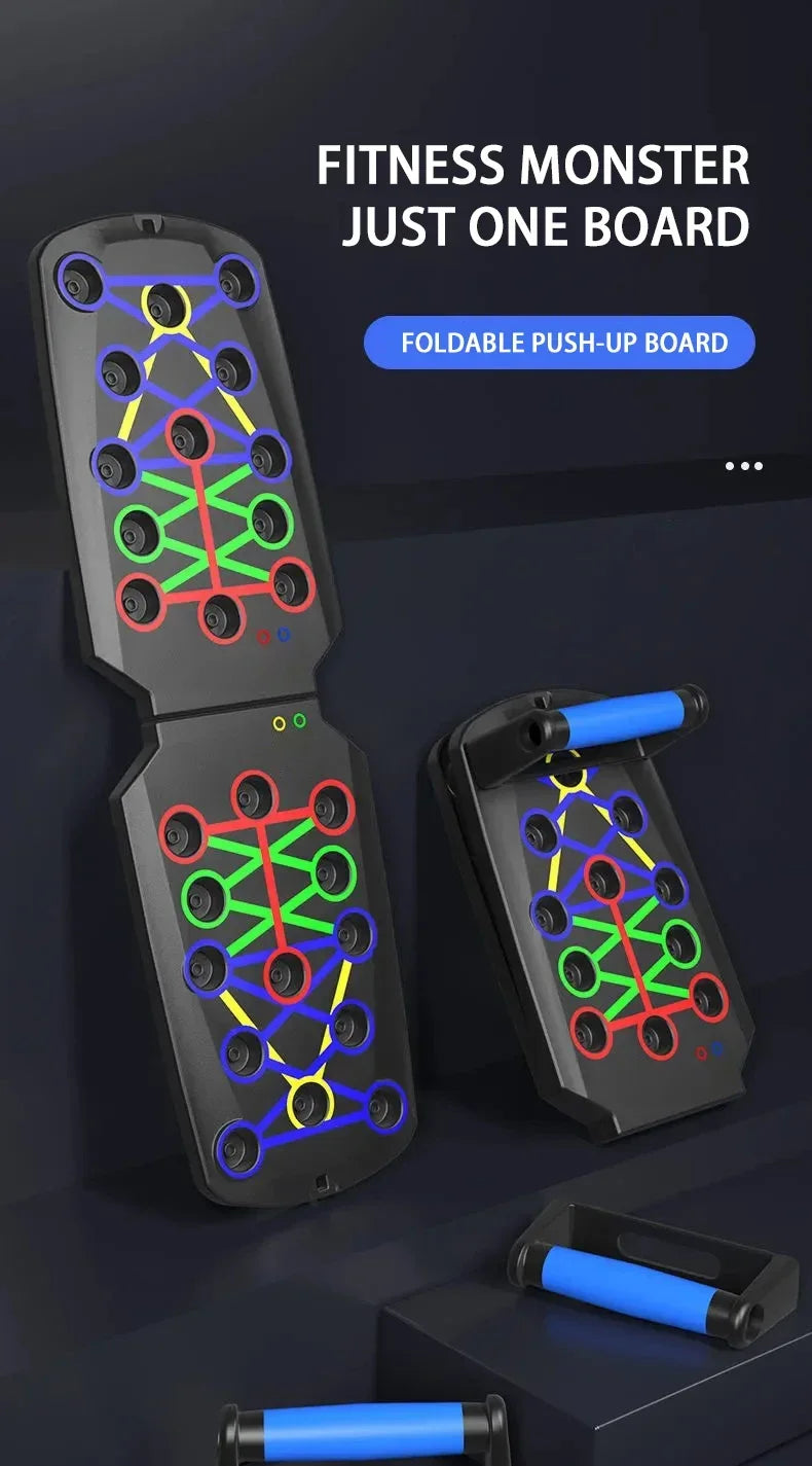 Foldable Push-Up Board Rack for Chest & Abdominal Training – Fitness Equipment for Men & Women