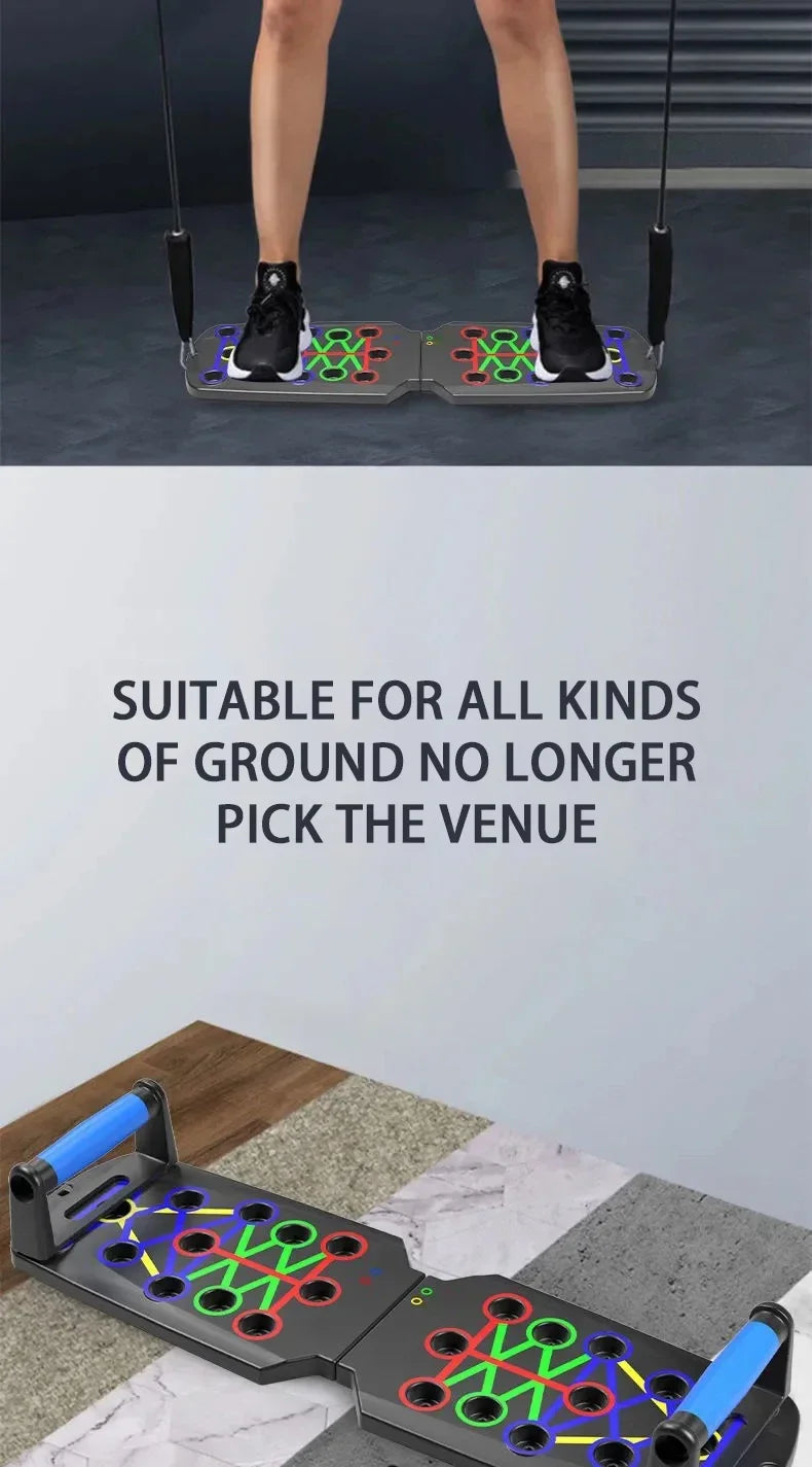 Foldable Push-Up Board Rack for Chest & Abdominal Training – Fitness Equipment for Men & Women