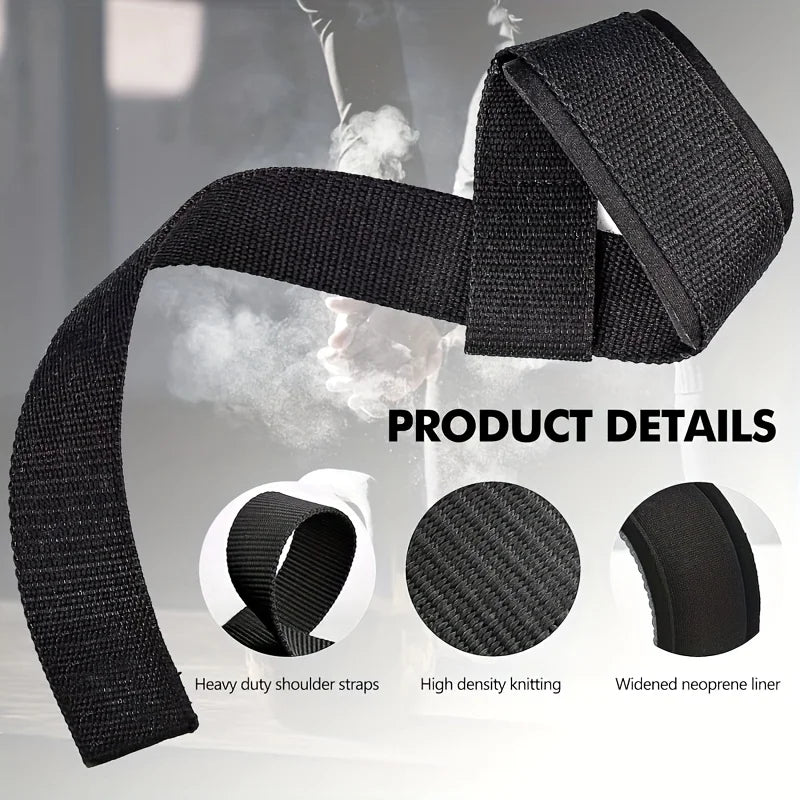 Non-Slip Lifting Straps – 1 Pair Gym Wrist Wraps for Dumbbell & Crossfit Workouts