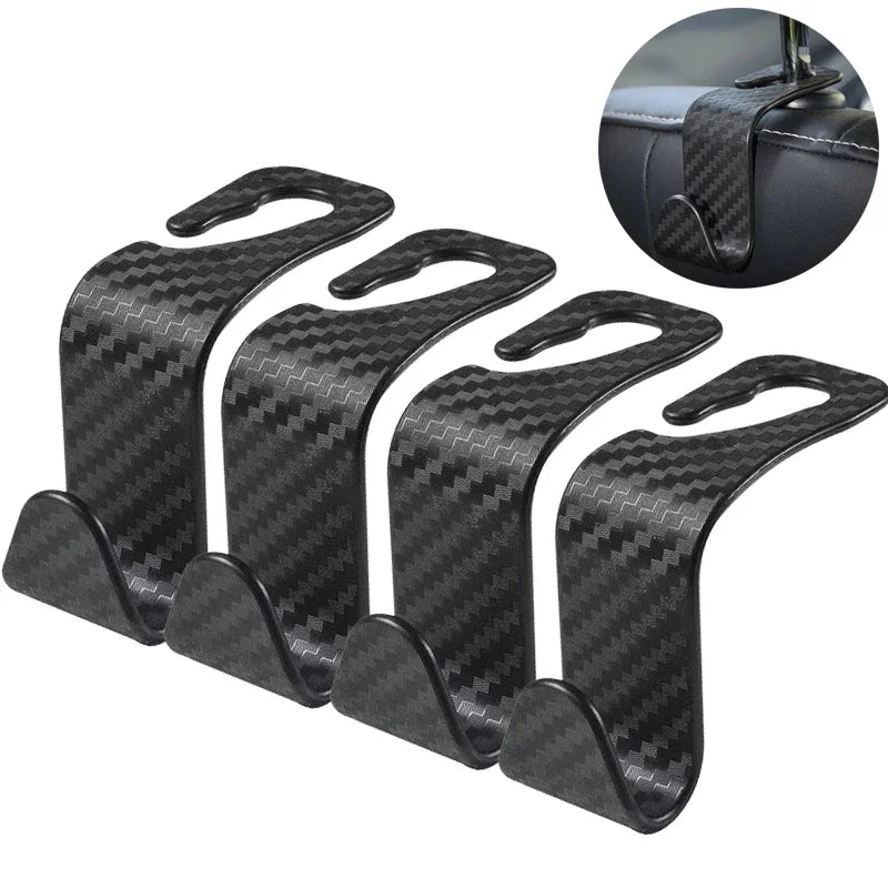 Car Seat Headrest Hooks – Backseat Organizer Hangers | Auto Interior Storage Hook Accessories