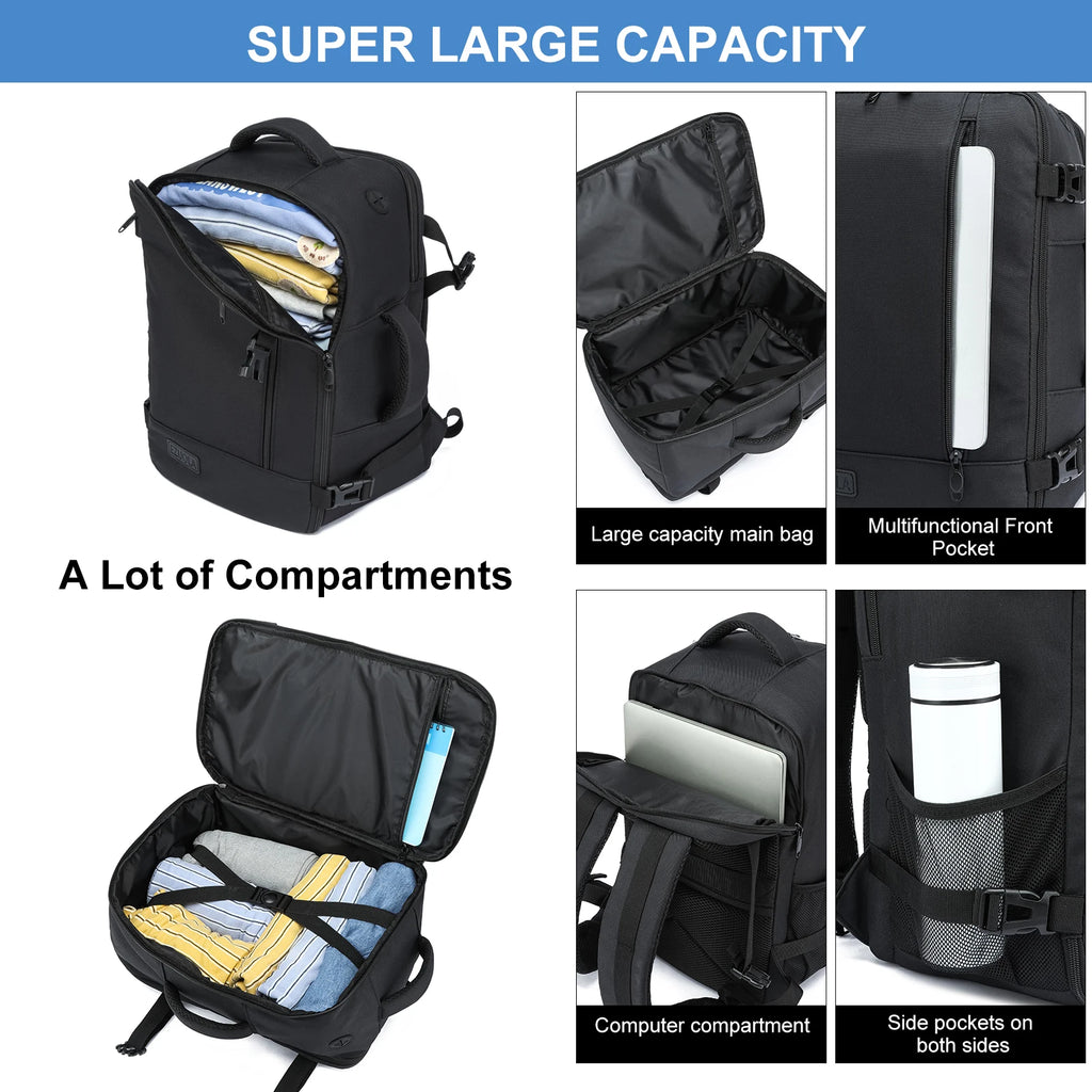 Travel Backpack 40x20x25 – Ryanair Hand Luggage with Laptop Compartment | Portable Luggage for Students, Business People & School | Cabin Bag