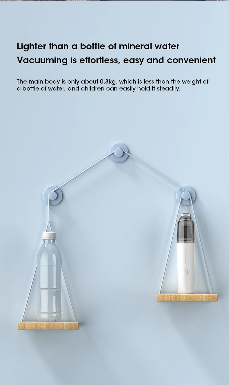 Mini Car Vacuum Cleaner – Wireless Handheld Vacuum with Strong Suction & Low Noise for Convenient Cleaning