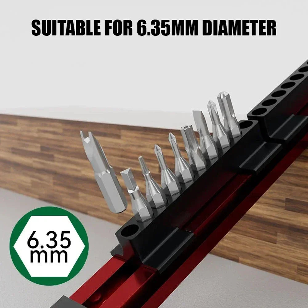 Magnetic Screwdriver Bit Holder – 40-Slot Tool Organizer for DIY, Electrician, Workshop & Garage Storage