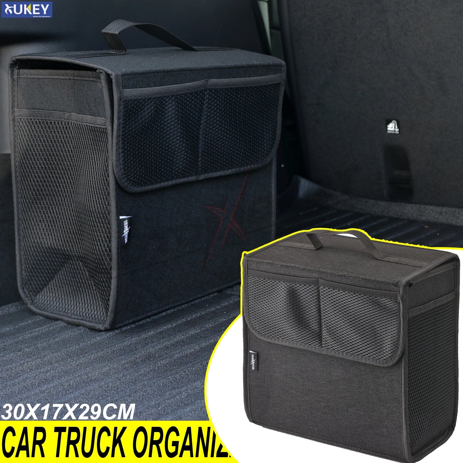 Universal Car Storage Bag – Backseat Organizer with Extra Mesh Net Pockets | Felt Hanging Car Accessories for Trucks & Cars