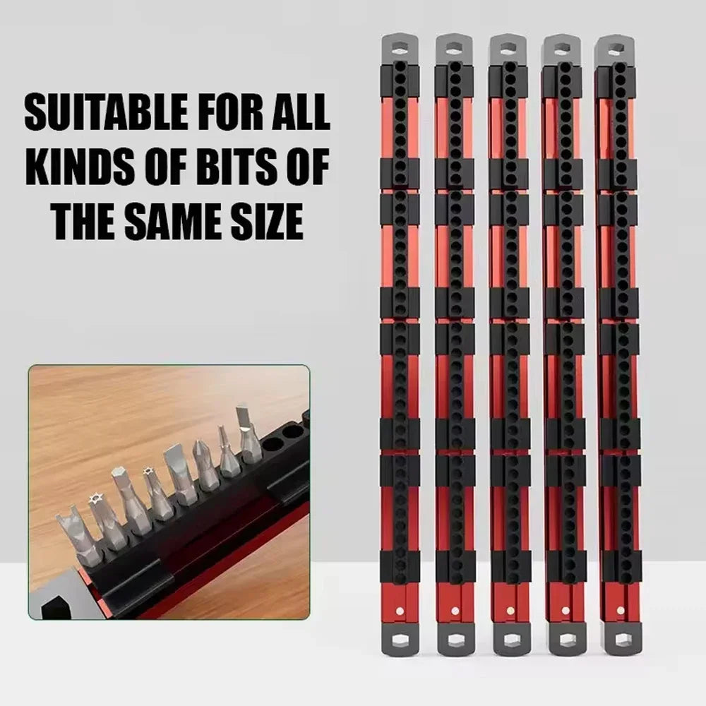 Magnetic Screwdriver Bit Holder – 40-Slot Tool Organizer for DIY, Electrician, Workshop & Garage Storage