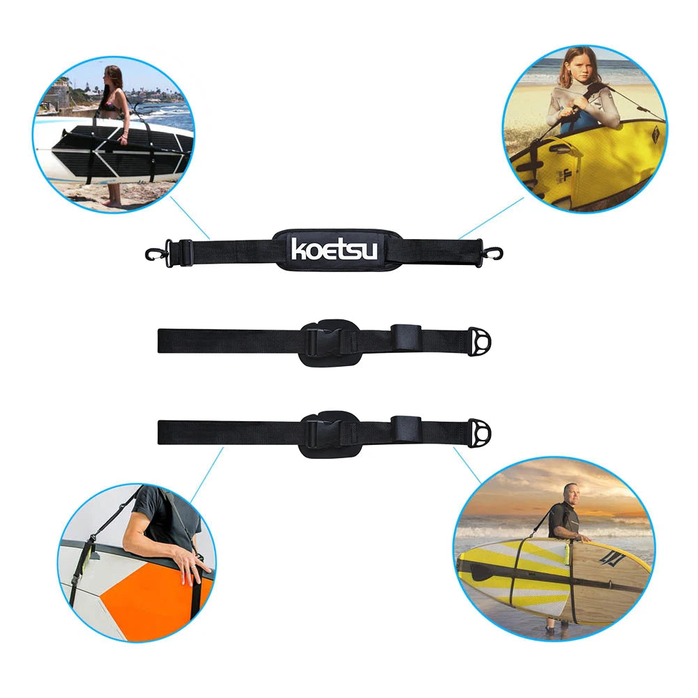 Adjustable Surfboard Shoulder Strap – Paddle Board Carry Sling for Stand Up Surfing | Surfboard Carrier Accessories